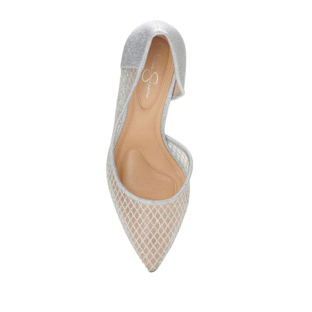 Jessica Simpson Silver Glitter Prizma d'Orsay Pump - Picture 3 of 5